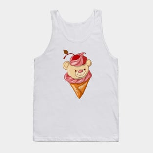 Bear in Ice cream Cone Tank Top